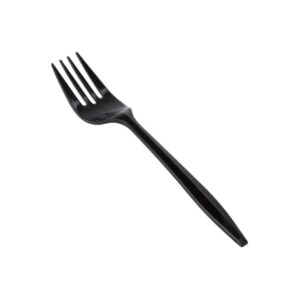Black HD Plastic Fork