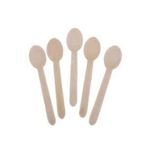 Biodegradable wooden spoons